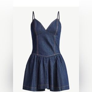 Scoop Women's Denim Corset Mini Dress NWT